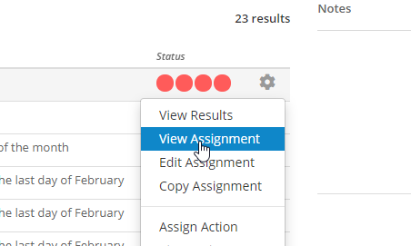 Retiring Action & Action Assignments – Folio Help Centre