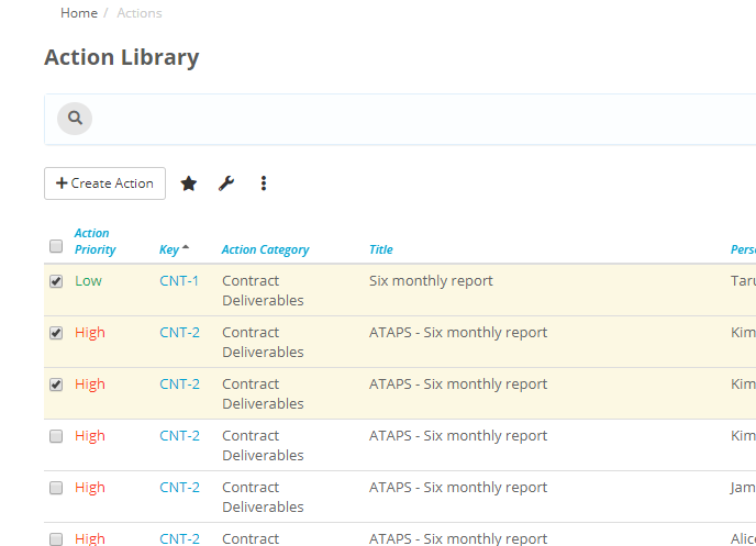 Retiring Action & Action Assignments – Folio Help Centre
