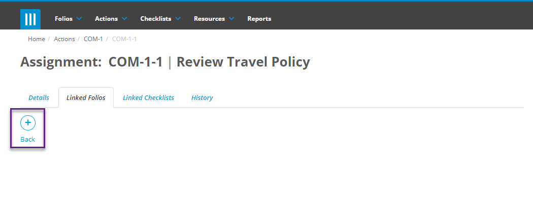 How do I link an existing action assignment to a Folio? – Folio Help Centre