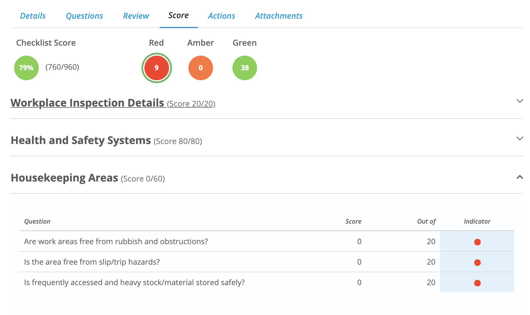 Viewing a Completed Checklist Score – Folio Help Centre