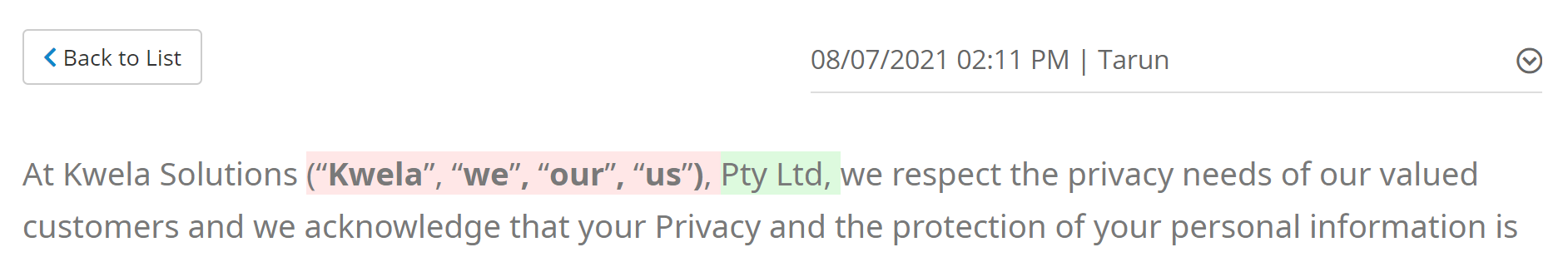 Managing a document – Folio Help Centre